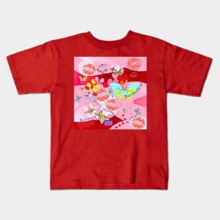 Butterflies and Kisses Kids T-Shirt